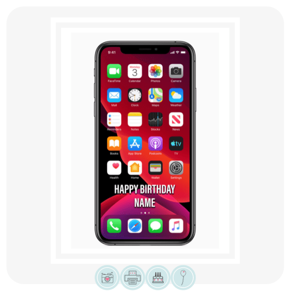 Apple iPhone – Rectangle Edible Cake Topper – Edible Cake Toppers