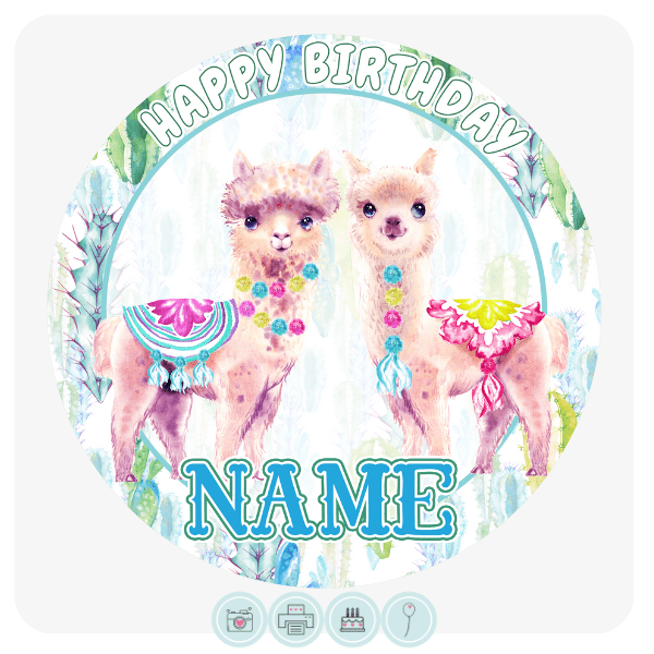 Alpaca Edible Cake Topper Edible Cake Toppers