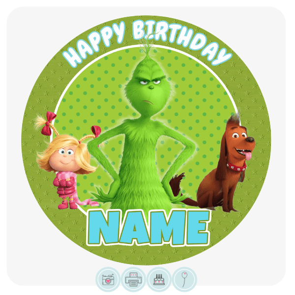 The Grinch Edible Cake Topper