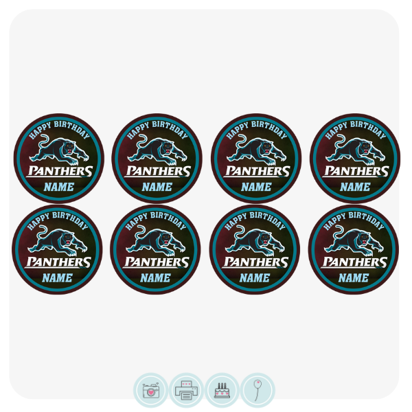 NRL Penrith Panthers Cupcake Toppers
