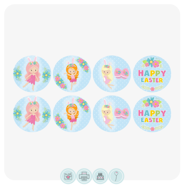 Easter Fairies Cupcake Toppers Edible Cake Toppers