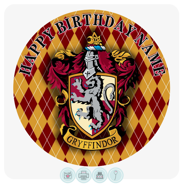 Gryffindor Harry Potter Edible Cake Topper Edible Cake Toppers