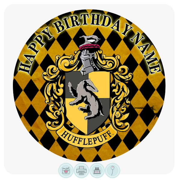 Hufflepuff Harry Potter Edible Cake Topper Edible Cake Toppers