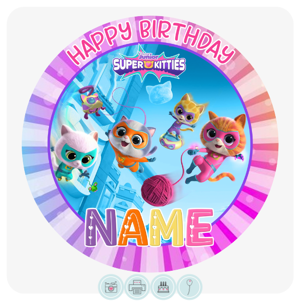Super Kitties Edible Cake Topper Edible Cake Toppers