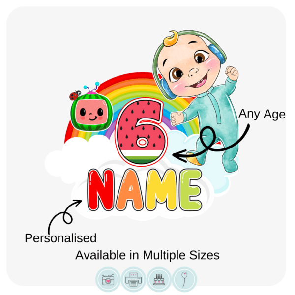 Premium Name Plaque JJ inspired Edible Cake Toppers