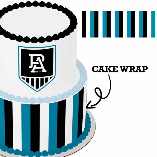 Cake Wrap // AFL Port Adelaide Power Edible Cake Toppers